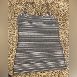 Lululemon stripped tank top with built in bra
